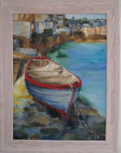 łódź obraz olejny